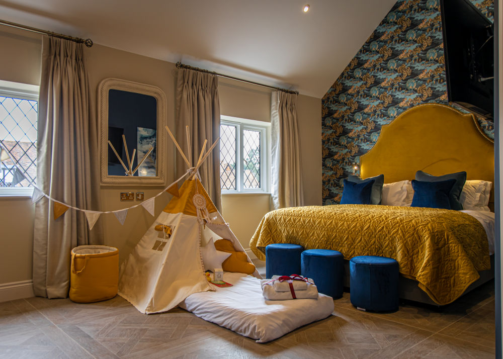 Great Fosters bedroom with teepee